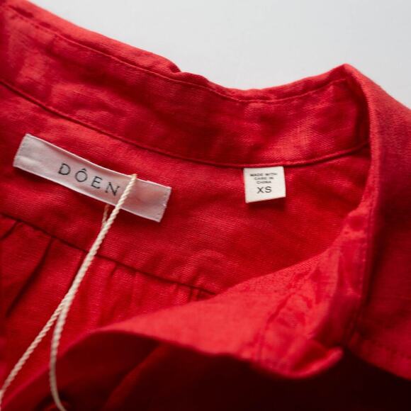 Doen Jora Linen Dress in Scarlet Size XS - Picture 5 of 11